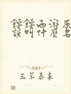 饽饽西游原著小说叫什么名字