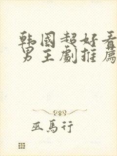 韩国超好看的双男主剧推荐