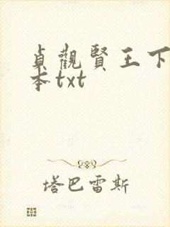 贞观贤王下载全本txt