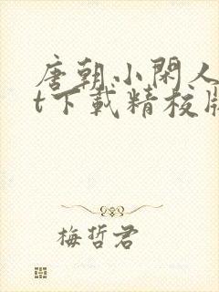 唐朝小闲人txt下载精校版