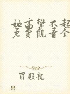 她高攀不起短剧免费观看全集