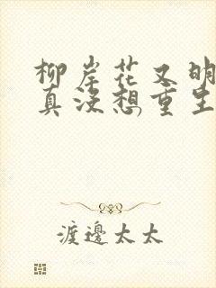 柳岸花又明的我真没想重生啊