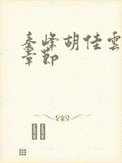 秦峰胡佳云最新章节