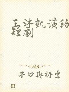 王沐凯演的所有短剧