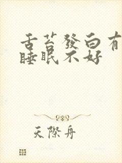 舌苔发白有齿痕睡眠不好