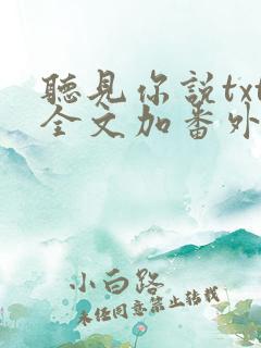 听见你说txt全文加番外