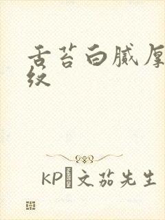 舌苔白腻厚有裂纹