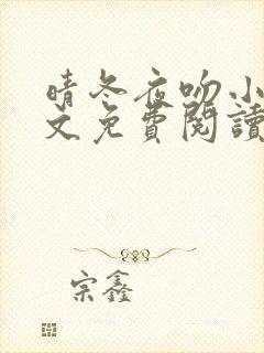 晴冬夜吻小说全文免费阅读