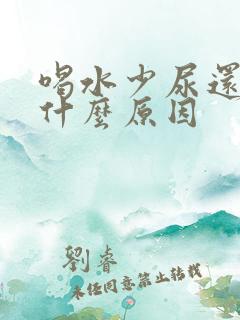 喝水少尿还多是什么原因