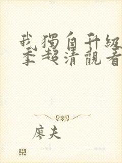 我独自升级第二季超清观看