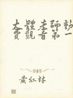 大体老师动漫免费观看第一季