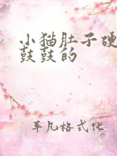 小猫肚子硬硬的鼓鼓的