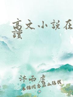 高文小说在线阅读