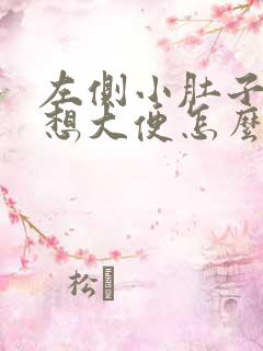 左侧小肚子疼还想大便怎么回事女性