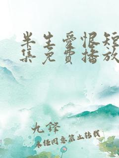 半生爱恨短剧全集免费播放