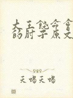 大王饶命会说话的肘子原文免费阅读