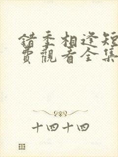 错季相逢短剧免费观看全集高清版