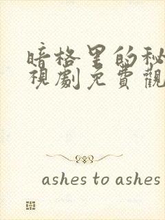 暗格里的秘密电视剧免费观看完整