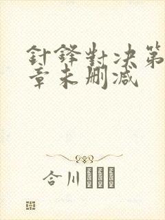 针锋对决第十七章未删减