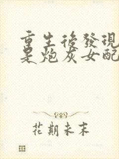 重生后发现自己是炮灰女配免费阅读