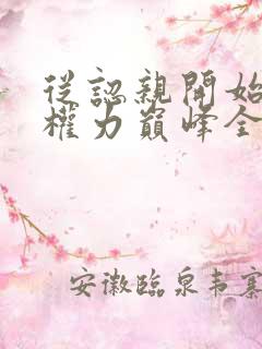 从认亲开始踏上权力巅峰全本小说阅读