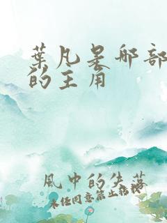 叶凡是哪部小说的主角