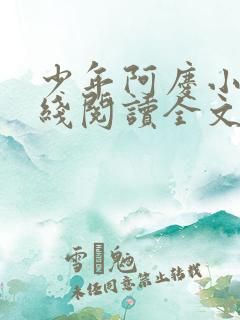 少年阿庆小说在线阅读全文