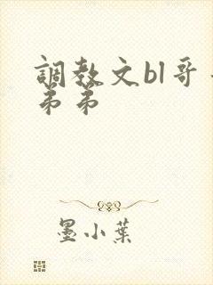 调教文bl哥哥弟弟