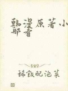 韩漫原著小说在哪看