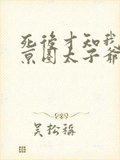 死后才知我竟是京圈太子爷白月光