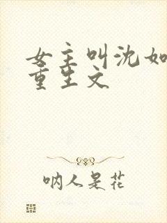 女主叫沈如意的重生文