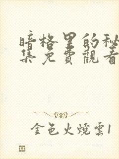 暗格里的秘密全集免费观看电视剧