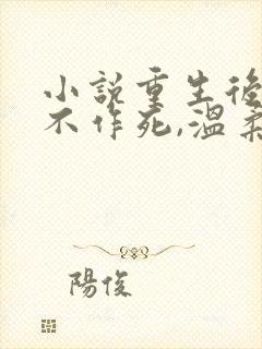 小说重生后,我不作死,温柔待校草男友在