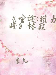 《官途:权力巅峰》林毅