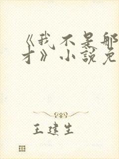 《我不是那种人才》小说免费阅读