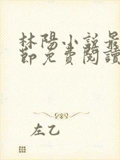 林阳小说最新章节免费阅读全文