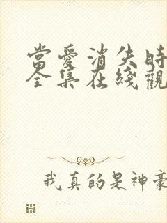 当爱消失时短剧全集在线观看