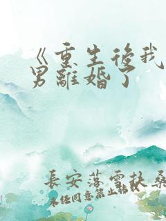 《重生后我和渣男离婚了