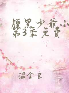 腹黑少爷小甜妻第3季免费