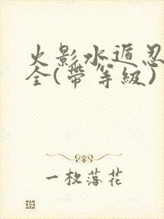 火影水遁忍术大全(带等级)