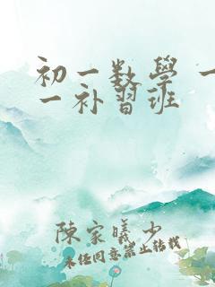 初一数学 一对一补习班