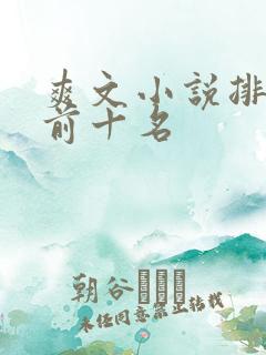 爽文小说排行榜前十名