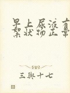 早上尿液有白色絮状物正常吗