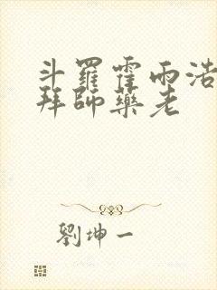 斗罗霍雨浩开局拜师药老