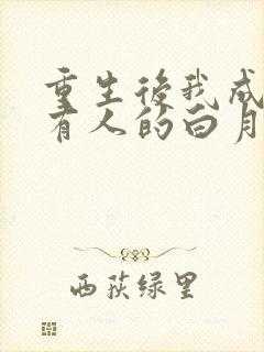 重生后我成了所有人的白月光