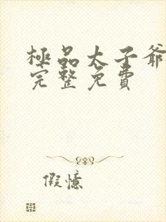 极品太子爷小说完整免费