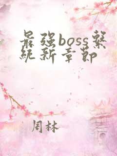 最强boss系统新章节