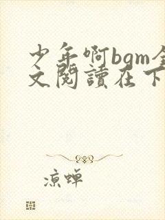 少年啊bgm全文阅读在下载免费