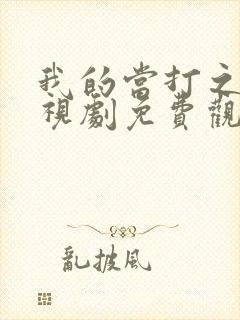 我的当打之年电视剧免费观看