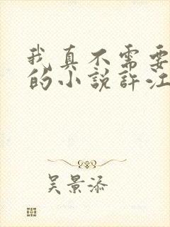 我真不需要重生的小说许江河女主